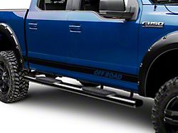 SEC10 Rocker Stripes with Off Road Lettering; Matte Black (11-24 F-350 Super Duty)