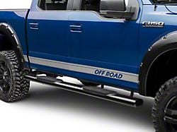 SEC10 Rocker Stripes with Off Road Lettering; Silver (99-25 F-250 Super Duty)