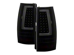 Version 2 Light Bar LED Tail Lights; Black Housing; Smoked Lens (07-14 Yukon)