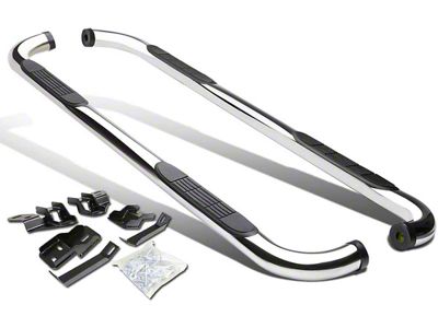 3-Inch Nerf Side Step Bars; Stainless Steel (09-18 RAM 1500 Crew Cab)