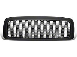 Honeycomb Mesh Style Upper Replacement Grille; Matte Black (02-05 RAM 1500)