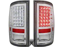 LED Tail Lights; Chrome Housing; Clear Lens (09-18 RAM 1500 w/ Factory Halogen Tail Lights)