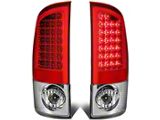 LED Tail Lights; Chrome Housing; Red Lens (02-06 RAM 1500)