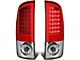 LED Tail Lights; Chrome Housing; Red Lens (07-08 RAM 1500)