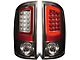 Red C-Bar LED Tail Lights; Chrome Housing; Smoked Lens (02-06 RAM 1500)