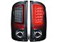 Red C-Bar LED Tail Lights; Chrome Housing; Smoked Lens (07-08 RAM 1500)