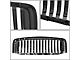 Vertical Style Upper Replacement Grille; Matte Black (06-08 RAM 1500)