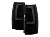 Version 2 Light Bar LED Tail Lights; Black Housing; Smoked Lens (07-14 Tahoe)