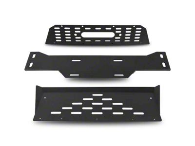 Attica 4x4 Terra Series Front Bumper Winch Plate; Textured Black (21-23 F-150, Excluding Raptor)