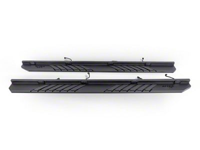 Attica 4x4 Frontier Series Running Boards; Textured Black (19-25 RAM 1500 Crew Cab)