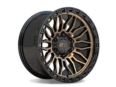 ATW Off-Road Wheels Nile Satin Black with Machined Bronze Face 6-Lug Wheel; 20x10; -18mm Offset (24-25 Ranger)