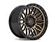 ATW Off-Road Wheels Nile Satin Black with Machined Bronze Face 6-Lug Wheel; 20x10; -18mm Offset (24-25 Ranger)