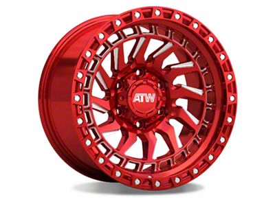 ATW Off-Road Wheels Culebra Candy Red with Milled Spokes 6-Lug Wheel; 17x9; 0mm Offset (07-13 Sierra 1500)