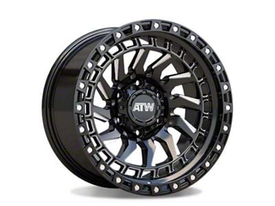 ATW Off-Road Wheels Culebra Gloss Black with Milled Spokes 6-Lug Wheel; 17x9; 0mm Offset (07-13 Sierra 1500)