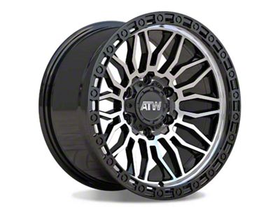 ATW Off-Road Wheels Nile Gloss Black with Machined Face 6-Lug Wheel; 17x9; 0mm Offset (07-13 Sierra 1500)