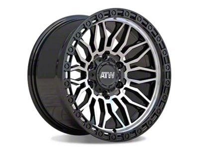 ATW Off-Road Wheels Nile Gloss Black with Machined Face 6-Lug Wheel; 20x10; -18mm Offset (07-13 Sierra 1500)