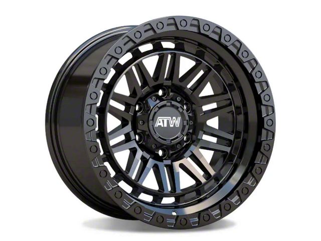 ATW Off-Road Wheels Yukon All Satin Black 6-Lug Wheel; 17x9; -12mm Offset (07-13 Sierra 1500)