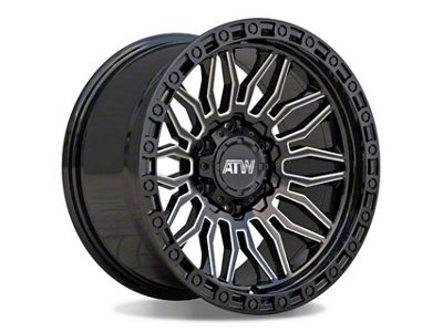 ATW Off-Road Wheels Nile Gloss Black with Milled Spokes 6-Lug Wheel; 17x9; 0mm Offset (07-13 Silverado 1500)