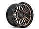 ATW Off-Road Wheels Nile Satin Black with Machined Bronze Face 6-Lug Wheel; 20x10; -18mm Offset (07-13 Silverado 1500)