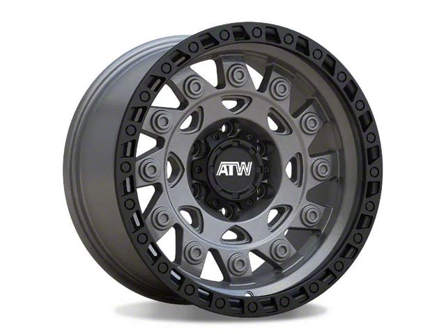 ATW Off-Road Wheels Congo Sand Gunmetal with Black Lip 6-Lug Wheel; 17x9; 0mm Offset (14-18 Sierra 1500)