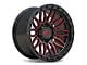 ATW Off-Road Wheels Nile Gloss Black with Red Milled Spokes 6-Lug Wheel; 17x9; 0mm Offset (14-18 Sierra 1500)