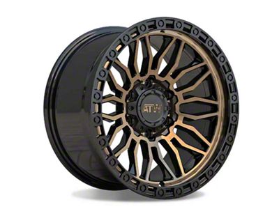 ATW Off-Road Wheels Nile Satin Black with Machined Bronze Face 6-Lug Wheel; 17x9; 0mm Offset (14-18 Sierra 1500)