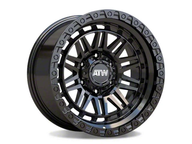 ATW Off-Road Wheels Yukon All Satin Black 6-Lug Wheel; 17x9; 0mm Offset (14-18 Sierra 1500)