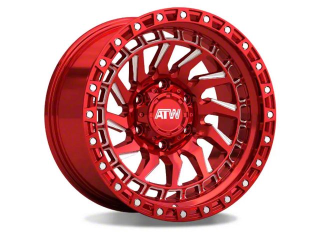 ATW Off-Road Wheels Culebra Candy Red with Milled Spokes 6-Lug Wheel; 20x10; -18mm Offset (14-18 Silverado 1500)