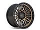 ATW Off-Road Wheels Nile Satin Black with Machined Bronze Face 6-Lug Wheel; 20x10; -18mm Offset (14-18 Silverado 1500)