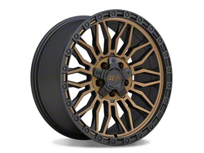 ATW Off-Road Wheels Nile Satin Black with Machined Bronze Face 5-Lug Wheel; 20x10; -18mm Offset (94-01 RAM 1500)