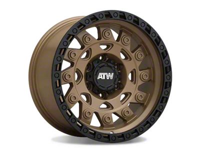 ATW Off-Road Wheels Congo Satin Sand Bronze with Black Lip 6-Lug Wheel; 20x10; -18mm Offset (23-25 Canyon)