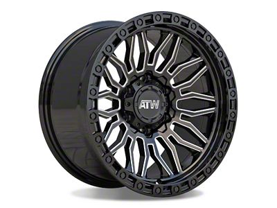 ATW Off-Road Wheels Nile Gloss Black with Milled Spokes 6-Lug Wheel; 17x9; 0mm Offset (15-22 Canyon)