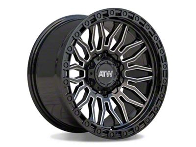 ATW Off-Road Wheels Nile Gloss Black with Milled Spokes 6-Lug Wheel; 20x10; -18mm Offset (15-22 Canyon)