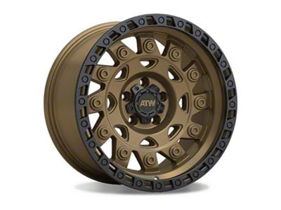 ATW Off-Road Wheels Congo Satin Sand Bronze with Black Lip 5-Lug Wheel; 20x10; -18mm Offset (87-90 Dakota)