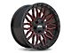 ATW Off-Road Wheels Nile Gloss Black with Red Milled Spokes 5-Lug Wheel; 20x10; -18mm Offset (87-90 Dakota)