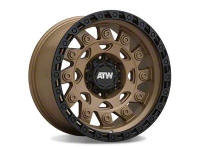 ATW Off-Road Wheels Congo Satin Sand Bronze with Black Lip 6-Lug Wheel; 17x9; -12mm Offset (19-23 Ranger)