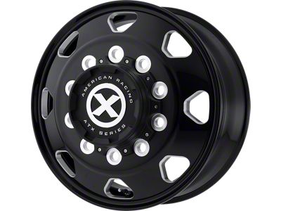 ATX Series Octane Gloss Black Milled 8-Lug Wheel; 18x6.75; 0mm Offset (01-06 Sierra 3500 HD SRW)