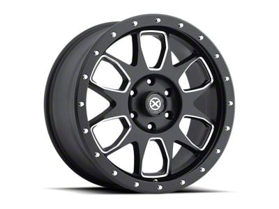 ATX Series AX196 Satin Black with Milled Accents 6-Lug Wheel; 17x9; 45mm Offset (14-18 Silverado 1500)