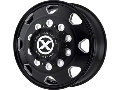 ATX Series Octane Gloss Black Milled 8-Lug Wheel; 18x6.75; 0mm Offset (07-10 Sierra 2500 HD)