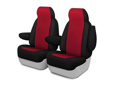 Genuine Neoprene Custom 1st Row Bucket Seat Covers; Red/Black (23-25 Canyon)