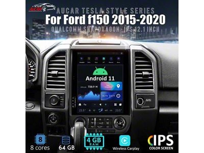 AUCAR 12.10-Inch T-Style Radio GPS Navigation (15-20 F-150 w/o Sync)