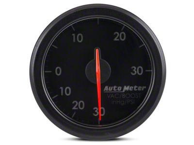 Auto Meter AirDrive Series 2-1/16-Inch Boost/Vac Gauge; 30 inHG / 30 PSI (Universal; Some Adaptation May Be Required)