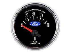 Auto Meter Ford Series 2-1/16-Inch Oil Pressure Gauge; 0-100 PSI (Universal; Some Adaptation May Be Required)