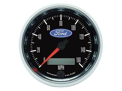 Auto Meter Ford Series 3-3/8-Inch Programmable Speedometer; 0-160 MPH (Universal; Some Adaptation May Be Required)