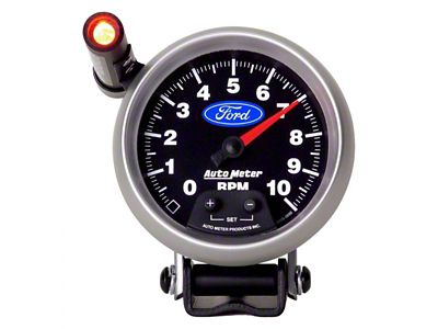 Auto Meter Ford Series 3-3/4-Inch Pedestal Tachometer with Shift Light; 0-10000 RPM (Universal; Some Adaptation May Be Required)