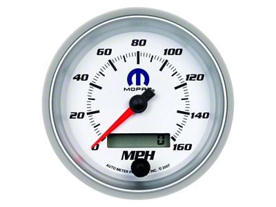 Auto Meter MOPAR Series 3-3/8-Inch Programmable Speedometer; 0-160 MPH (Universal; Some Adaptation May Be Required)