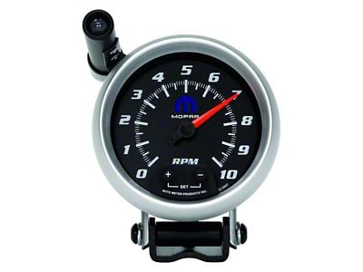 Auto Meter MOPAR Series 3-3/4-Inch Pedestal Tachometer with Shift Light; 0-10000 RPM (Universal; Some Adaptation May Be Required)