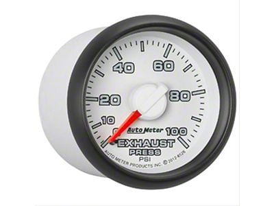 Auto Meter Gen 3 Dodge Factory Match Series 2-1/16-Inch Exhaust Pressure Gauge; 0-100 PSI; Mechanical (03-09 RAM 2500)