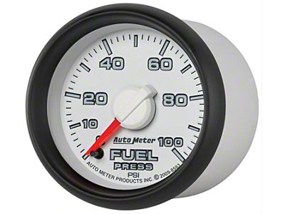 Auto Meter Gen 3 Dodge Factory Match Series 2-1/16-Inch Fuel Pressure Gauge; 0-100 PSI; Digital Stepper Motor (03-09 RAM 2500)