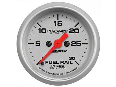 Auto Meter Ultra-Lite Series 2-1/16-Inch Fuel Rail Pressure Gauge; 0-30K PSI; Digital Stepper Motor (07-10 6.7L RAM 2500)